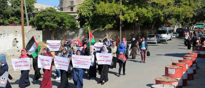 Aisha Association for Woman and Cild protection patticipated in the march organized by General Union of Palestinian Women