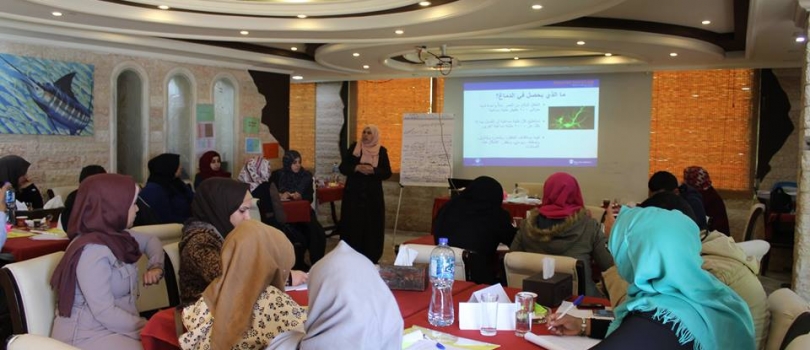 تدريب التربية الإيجابية لليوم الثاني ضمن مشروع " نحو بيئة داعمة لحماية حقوق الأطفال من العنف المبني على النوع الاجتماعي