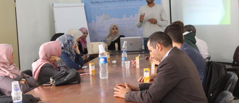 عقد الاجتماع الاول للجنة المتابعة والتقييم لحديقة الشيماء - بيت لاهيا 