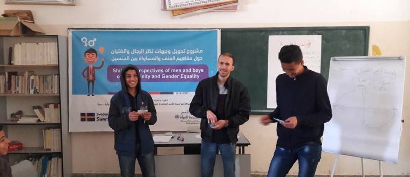 اليوم الثامن من ورش توعيه طلاب الصف العاشر الثانوي ضمن المدارس الحكومية