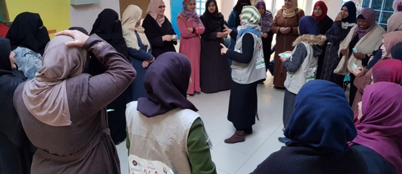 Aisha association hold a number of workshops for a group of  woman and children